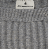 Zen Core Ribbed Crew Neck Tshirt in Heather Gray