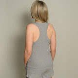 Zen Core Ribbed Racerback in Heather Gray