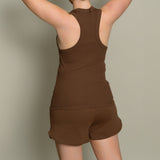 Zen Core Women’s Organic Cotton Terry Shorts in Chestnut