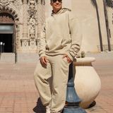 Zen Core Unisex Organic Cotton Sweatpants in Moss gray