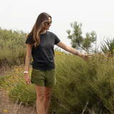 Zen Air Black Tee and Cypress Terry Shorts