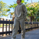 Zen Core Unisex Organic Cotton Sweatpants in Moss gray