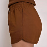 Zen Core Women’s Organic Cotton Terry Shorts in Chestnut