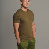 Zen Core Men’s Organic Cotton Terry Shorts in Forest Green