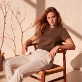 Zen Air Boxy Tshirt in Chestnut