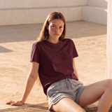 Zen Air Boxy Tshirt in Zinfandel