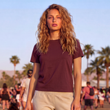Zen Air Boxy Tshirt in Zinfandel