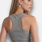 Zen Core Ribbed Racerback in Heather Gray