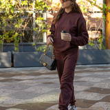 Zen Core Unisex Organic Cotton Sweatpants in Rum Raisin