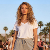 Zen Air V-neck Tshirt in White